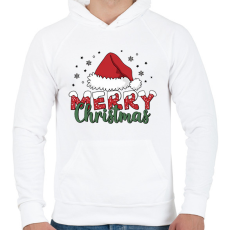 PRINTFASHION mikulás sapka  - Férfi kapucnis pulóver - Fehér