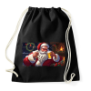 PRINTFASHION mikulás sörözik - Sportzsák, Tornazsák - Fekete