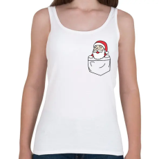 PRINTFASHION Mikulás zsebben - Női atléta - Fehér