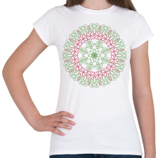 PRINTFASHION Mikulásvirágos téli mandala - Női póló - Fehér női póló