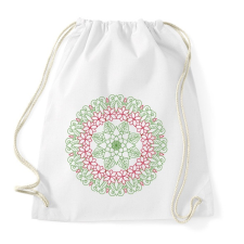 PRINTFASHION Mikulásvirágos téli mandala - Sportzsák, Tornazsák - Fehér tornazsák
