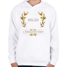 PRINTFASHION Milán - Gyerek kapucnis pulóver - Fehér gyerek pulóver, kardigán