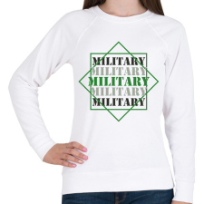 PRINTFASHION Military - Női pulóver - Fehér női pulóver, kardigán