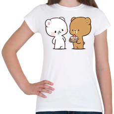 PRINTFASHION Milk and mocha - Női póló - Fehér