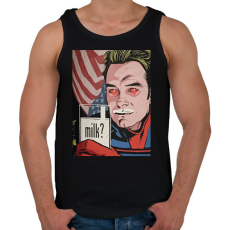 PRINTFASHION Milk? - Homelander - Férfi atléta - Fekete