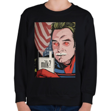 PRINTFASHION Milk? - Homelander - Gyerek pulóver - Fekete gyerek pulóver, kardigán