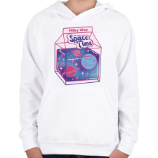 PRINTFASHION Milky way tej - Gyerek kapucnis pulóver - Fehér gyerek pulóver, kardigán