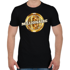 PRINTFASHION MILLIONAIRE - Férfi póló - Fekete férfi póló
