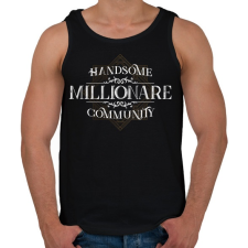 PRINTFASHION Millionare - Férfi atléta - Fekete atléta, trikó