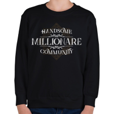 PRINTFASHION Millionare - Gyerek pulóver - Fekete gyerek pulóver, kardigán