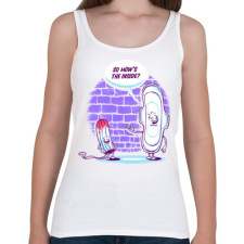 PRINTFASHION Milyen belül? - Női atléta - Fehér női trikó