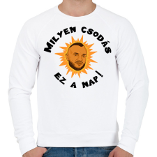 PRINTFASHION Milyen csodás ez a nap - Férfi pulóver - Fehér férfi pulóver, kardigán
