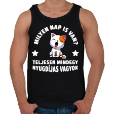 PRINTFASHION Milyen nap is van? - Férfi atléta - Fekete atléta, trikó