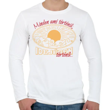 PRINTFASHION Minden ami történik - Férfi hosszú ujjú póló - Fehér férfi póló