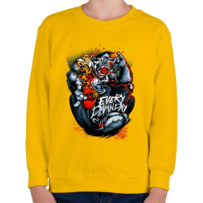 PRINTFASHION Minden átkozott nap - Gyerek pulóver - Sárga gyerek pulóver, kardigán