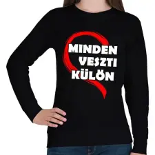 PRINTFASHION Minden értelmét veszti! - Női pulóver - Fekete női pulóver, kardigán