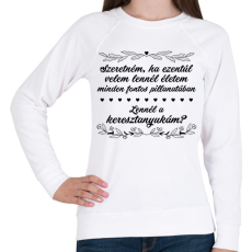 PRINTFASHION Minden fontos pillanatban - Női pulóver - Fehér