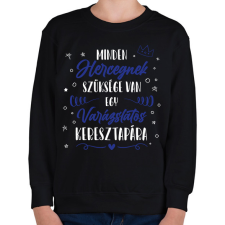 PRINTFASHION Minden Hercegnek - Keresztapa - Gyerek pulóver - Fekete gyerek pulóver, kardigán
