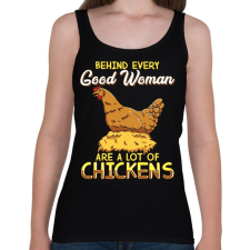 PRINTFASHION Minden jó nőnek van otthon csirkéje - Női atléta - Fekete női trikó