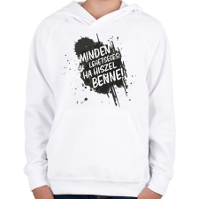 PRINTFASHION Minden lehetséges ha hiszel benne! - Gyerek kapucnis pulóver - Fehér gyerek pulóver, kardigán