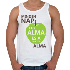 PRINTFASHION minden-nap-egy-alma-brown-green - Férfi atléta - Fehér