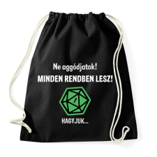PRINTFASHION Minden rendben lesz! - Sportzsák, Tornazsák - Fekete tornazsák