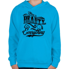 PRINTFASHION Mindenben van valami szép.   - Gyerek kapucnis pulóver - Azúrkék