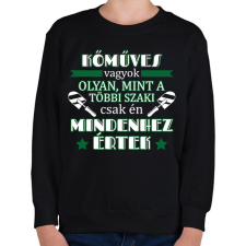 PRINTFASHION Mindenhez értek - Gyerek pulóver - Fekete gyerek pulóver, kardigán