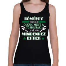 PRINTFASHION Mindenhez értek - Női atléta - Fekete női trikó