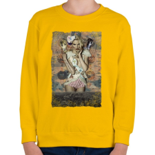 PRINTFASHION Mindenhol őt látom - Gyerek pulóver - Sárga gyerek pulóver, kardigán