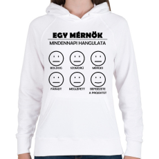 PRINTFASHION Mindennapi hangulat - Női kapucnis pulóver - Fehér