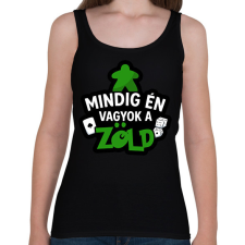 PRINTFASHION Mindig én vagyok a zöld - Női atléta - Fekete női trikó