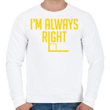 PRINTFASHION Mindig helyes - Férfi pulóver - Fehér férfi pulóver, kardigán