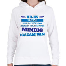 PRINTFASHION Mindig igazam van - HR - Női kapucnis pulóver - Fehér női pulóver, kardigán