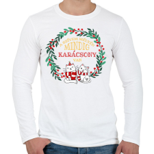 PRINTFASHION Mindig karácsony van - Férfi hosszú ujjú póló - Fehér férfi póló