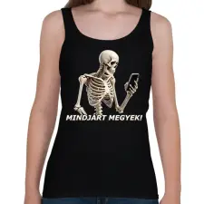 PRINTFASHION MINDJÁRT - Női atléta - Fekete női trikó