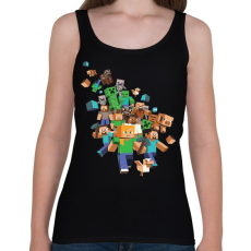 PRINTFASHION Minecraft #2 - Női atléta - Fekete