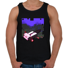 PRINTFASHION minecraft axolot (képregény stílus) - Férfi atléta - Fekete atléta, trikó