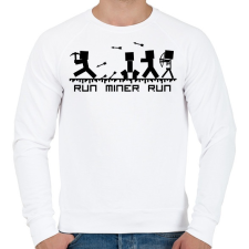 PRINTFASHION Minecraft bányász (fekete) - Férfi pulóver - Fehér férfi pulóver, kardigán