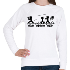 PRINTFASHION Minecraft bányász (fekete) - Női pulóver - Fehér