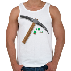 PRINTFASHION Minecraft bányász - Férfi atléta - Fehér