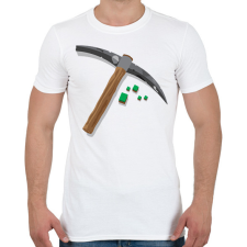 PRINTFASHION Minecraft bányász - Férfi póló - Fehér férfi póló