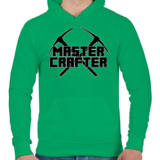 PRINTFASHION Minecraft bányász mester - Férfi kapucnis pulóver - Zöld