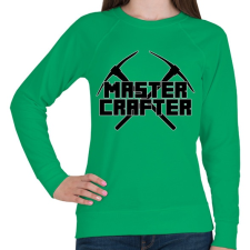 PRINTFASHION Minecraft bányász mester - Női pulóver - Zöld női pulóver, kardigán