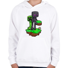 PRINTFASHION Minecraft barátok  - Gyerek kapucnis pulóver - Fehér gyerek pulóver, kardigán