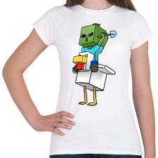 PRINTFASHION Minecraft bébi jockey - Női póló - Fehér női póló