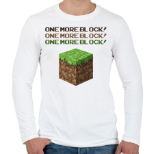 PRINTFASHION Minecraft Block - Férfi hosszú ujjú póló - Fehér férfi póló