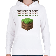 PRINTFASHION Minecraft Block - Női kapucnis pulóver - Fehér női pulóver, kardigán