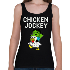 PRINTFASHION Minecraft- chicken jockey - Női atléta - Fekete női trikó