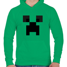PRINTFASHION Minecraft creeper - Férfi kapucnis pulóver - Zöld férfi pulóver, kardigán